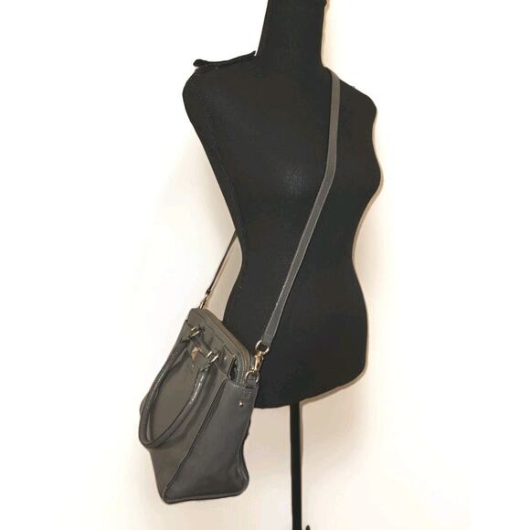 Kate Spade New York Beacon Court Jeanne Leather Gray Handbag Satchel 10x9 - Picture 2 of 15